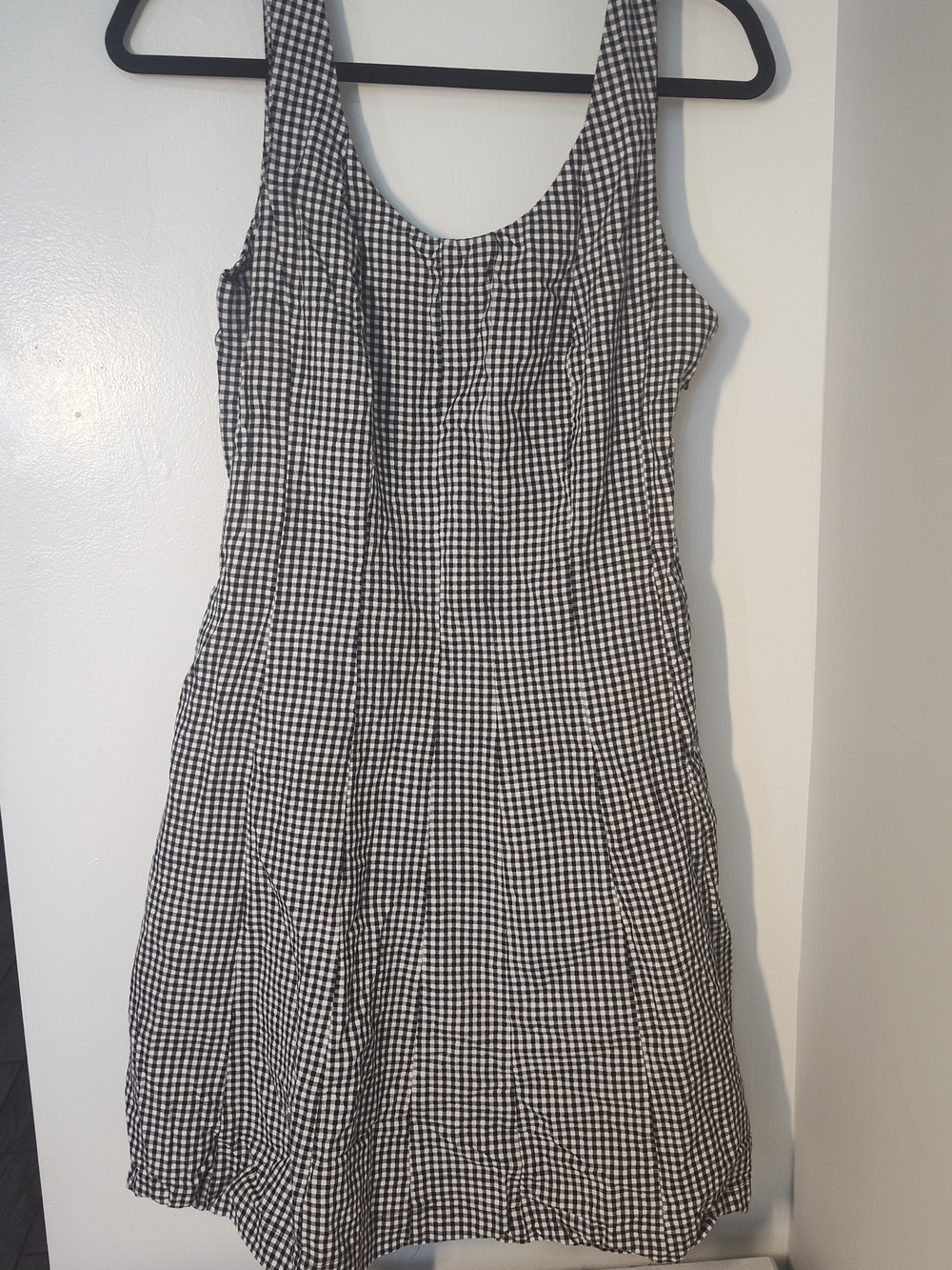 a new day Black & White Gingham Tank Mini Dress #284
